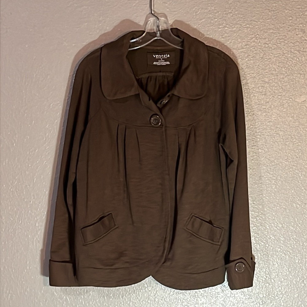 Venezia Earthy Brown Cotton Top Size 16